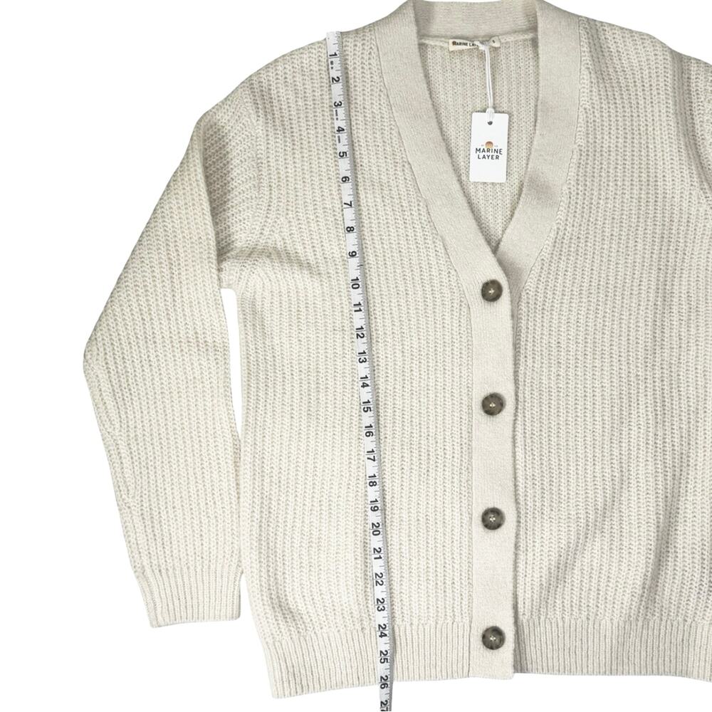 Marine Layer Nova Oversized Cardigan Ivory Wool Blend Women’s Small NWT - Picture 5 of 6